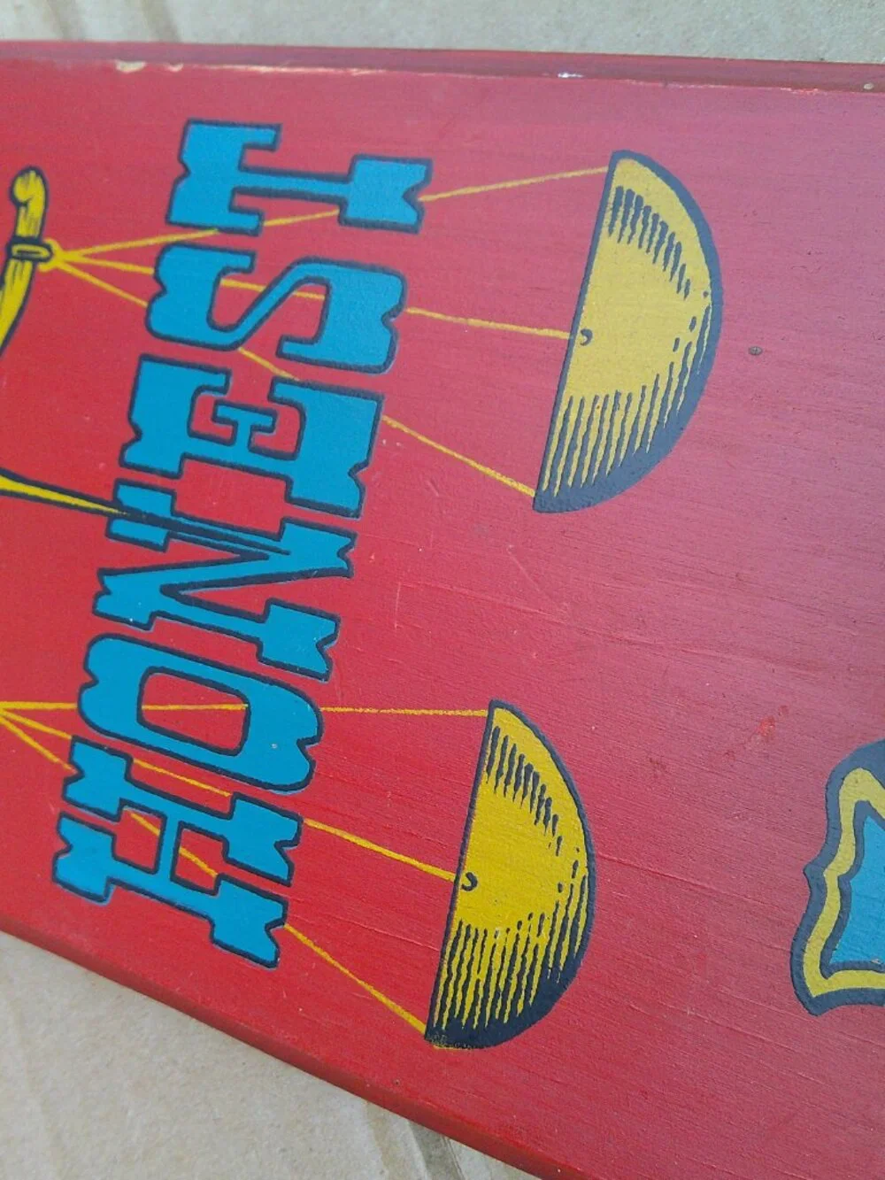 VTG 1968 YORKRAFT OFFICE WALL HUMOR wood SIGN HONEST LAWYER 35x5